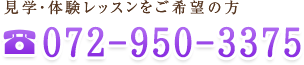 見学・体験レッスンをご希望の方072-280-3375